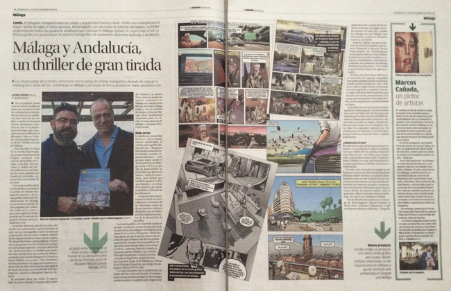 Ich erwarte Dich unter der Sonne thriller novela grafica andaluza Marcos Canada Francisco Javier Villalba